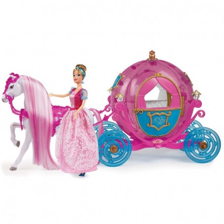 Prinzessinen CARROZZA CON CAVALLO BIANCO fiaba giocattolo carrozza 